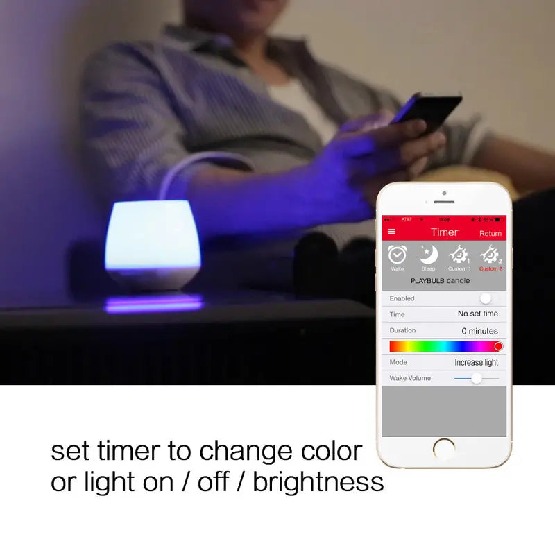 MIPOW PLAYBULB Smart LED Candle Bulb, Dimmable Multi-Color RGB with Bluetooth Control, Ideal for Home Lighting
