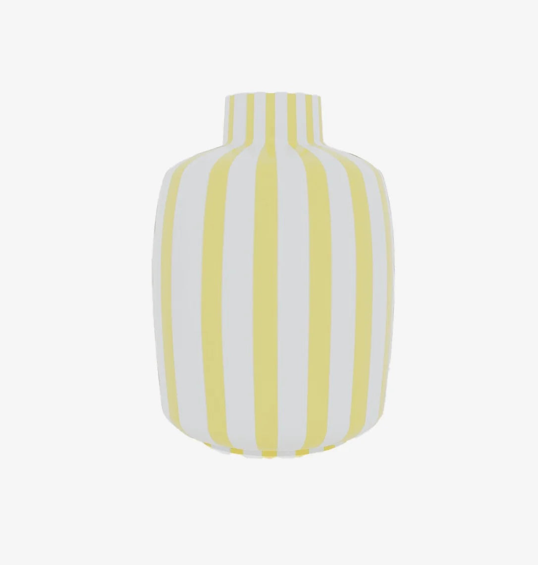 Milan Vase d coratif ray jaune en c ramique