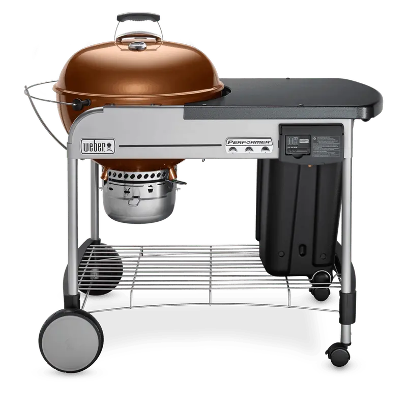 Performer Deluxe 22-Inch Charcoal Grill Heavy-Duty Steel Construction with Adjustable Vents