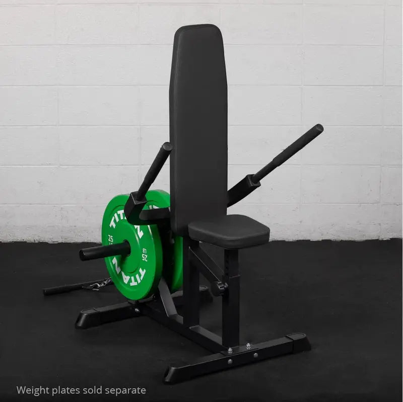 Titan Fitness Seated Dip Machine, Plate Loaded, 200 LB Capacity, Adjustable Tricep/Bicep Press, Upper Body Workout Equipment