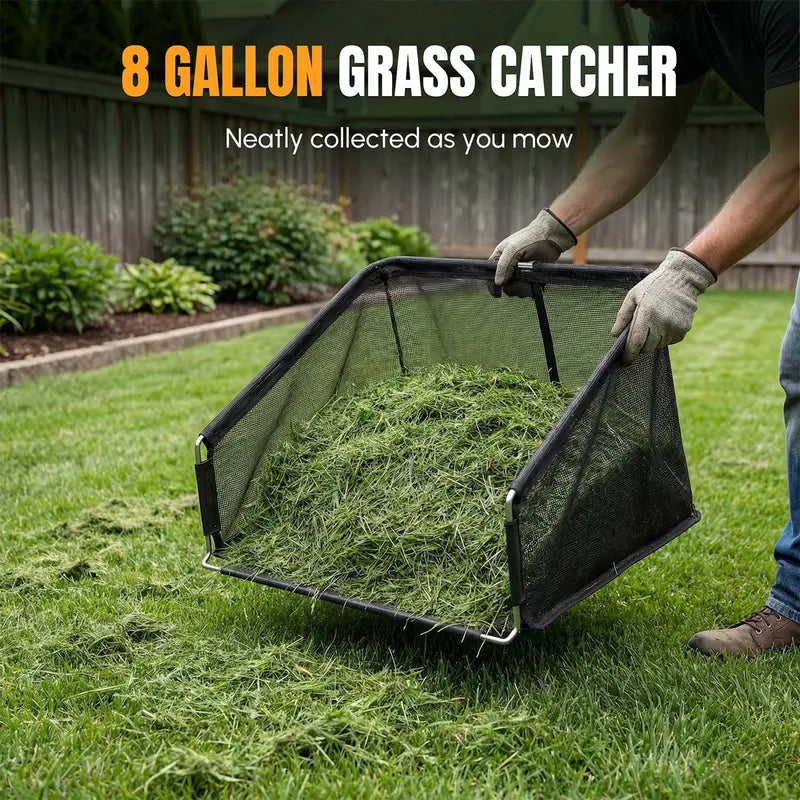 WORKPROX 16-Inch Manual Push Reel Lawn Mower with Adjustable Height and Integrated Grass Catcher