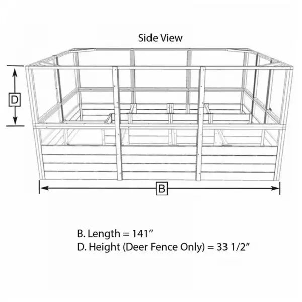 Deer-Resistant Cedar Raised Garden Bed Kit 8′ x 8′ x 20″ Complete Assembly System