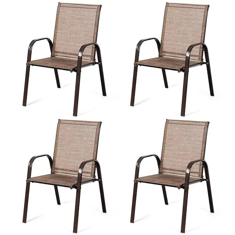 Costway 4-Piece Patio Chair Set Armrest Garden & Deck Seating