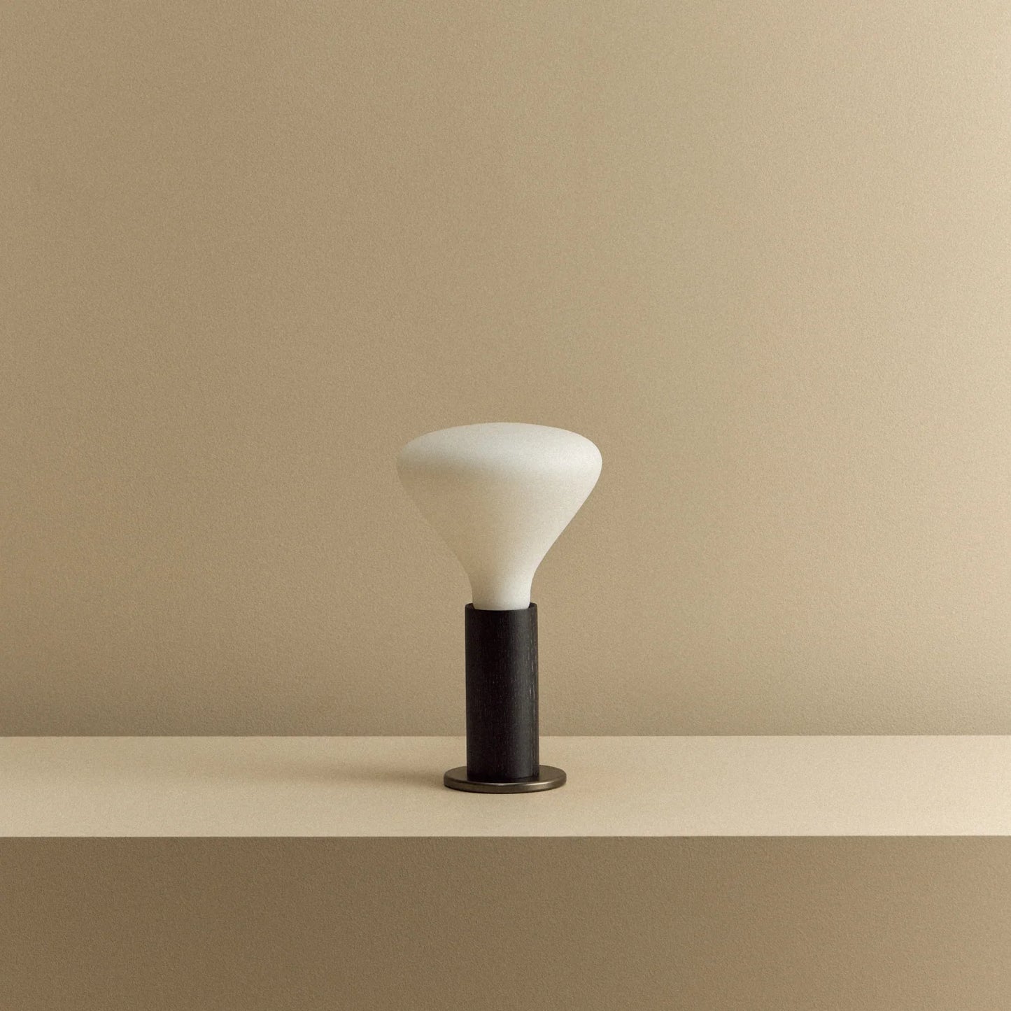 Knuckle Table Lamp in Blackened Oak + Noma
