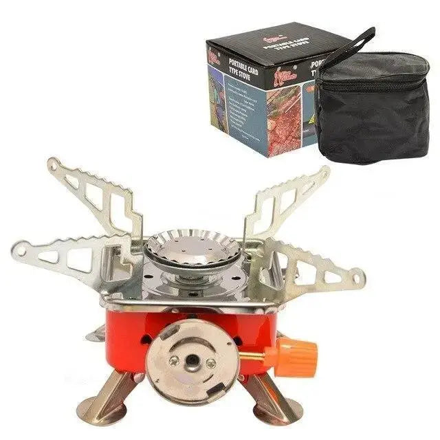 Portable Butane Gas Stove Lightweight Single Burner, Non-Stick Surface, 2800W Power, Travel-Friendly