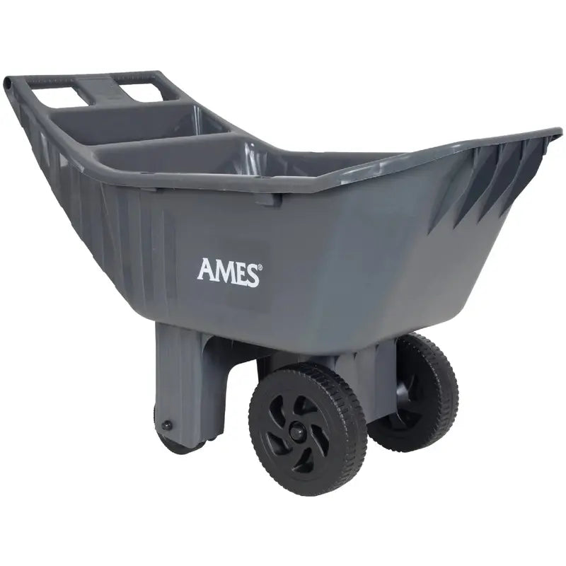 Ames Easy Roller Poly Yard Cart 4 Cu Ft Capacity, Lightweight & Durable