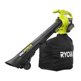 RYOBI RY40451-2B Cordless Leaf Vacuum & Mulcher 40V, Includes Two 5.0 Ah Batteries and Charger