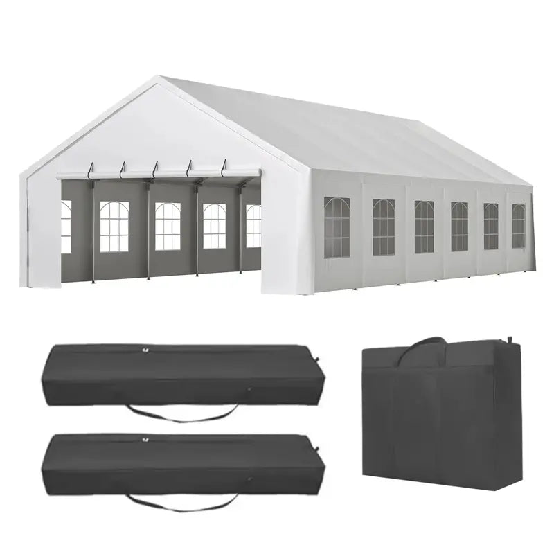 20′ x 40′ Commercial-Grade Party Tent Waterproof Event Shelter with Zippered Door, Removable Sidewalls & Storage Bags