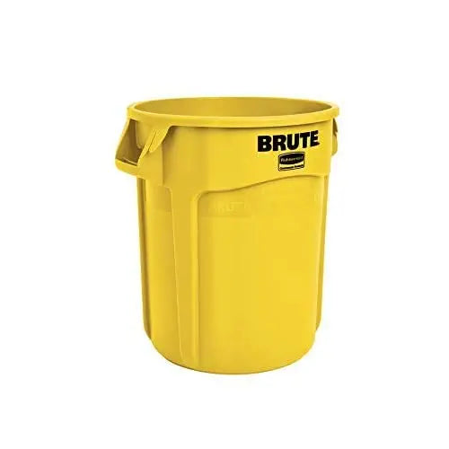 Heavy-Duty Yellow Trash Can Set of 6 Industrial-Grade Garbage Bins for Outdoor or Commercial Use