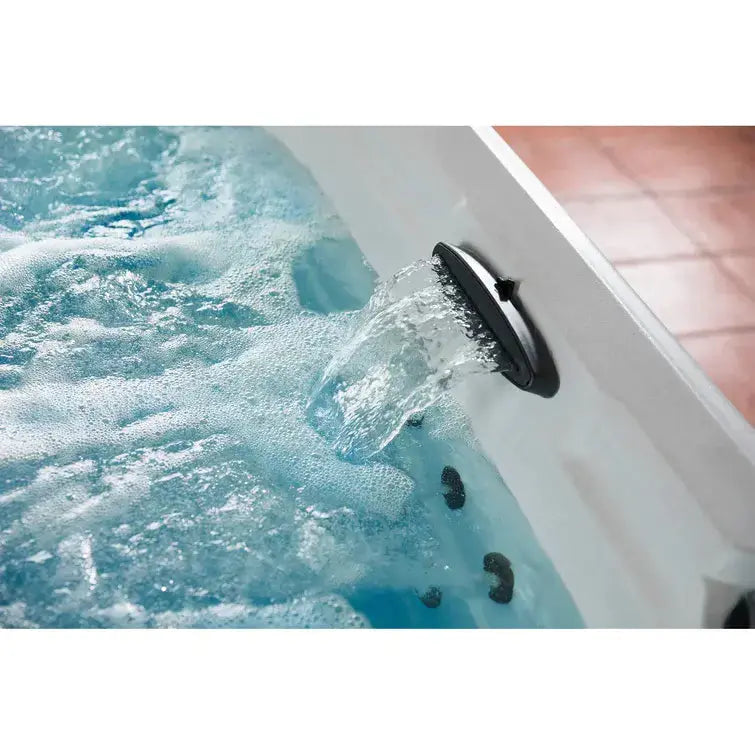 Lifesmart LS700DX 7-Person Hot Tub 230V Square Spa with 90 Jets & Ozonator System