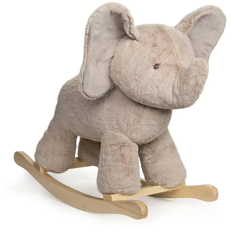 Plush Lamb Rocker Toy — Wooden-Base Nursery Stuffed Animal with Gentle Rocking Motion