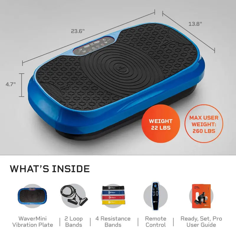Lifepro Waver Mini Vibration Plate Portable 200W Motor for Rehab, Strength, Flexibility & Pet Care