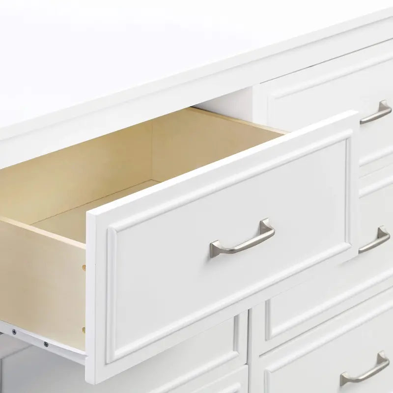 DaVinci Charlie 6-Drawer Double Dresser, White Durable Pinewood, Versatile Design, Safety Features