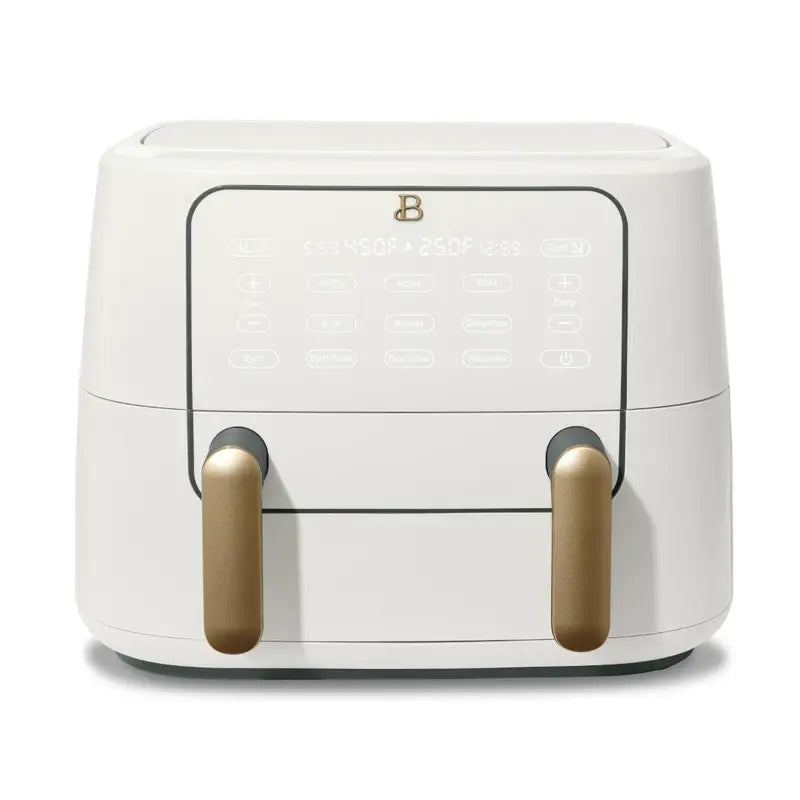 Drew Barrymore x Beautiful TriZone 9-Quart Air Fryer White Icing Finish with 3 Cooking Zones