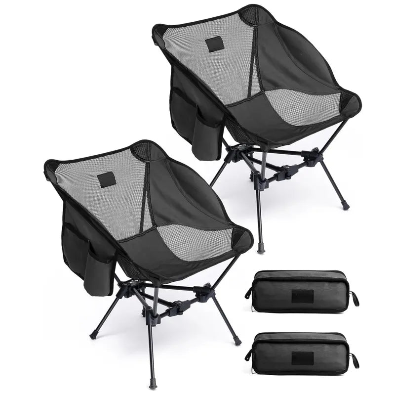 Lightweight Folding Camping Chair with Durable Aluminum Frame and Carry Bag
