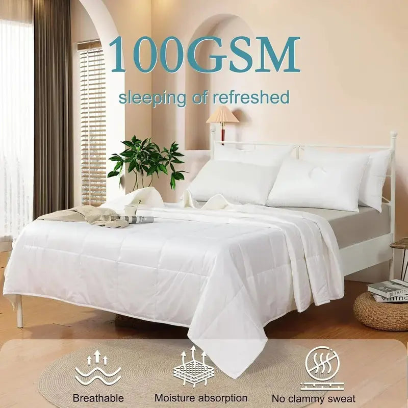 Lightweight Breathable Duvet Insert Ideal for Warm Climates or Layered Bedding