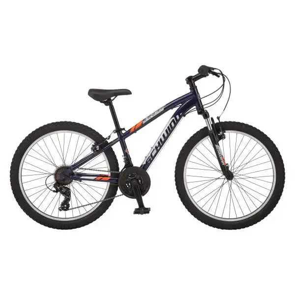 Schwinn Boy Ranger 24-Inch Mountain Bike Youth-Friendly Frame in Silver and Red