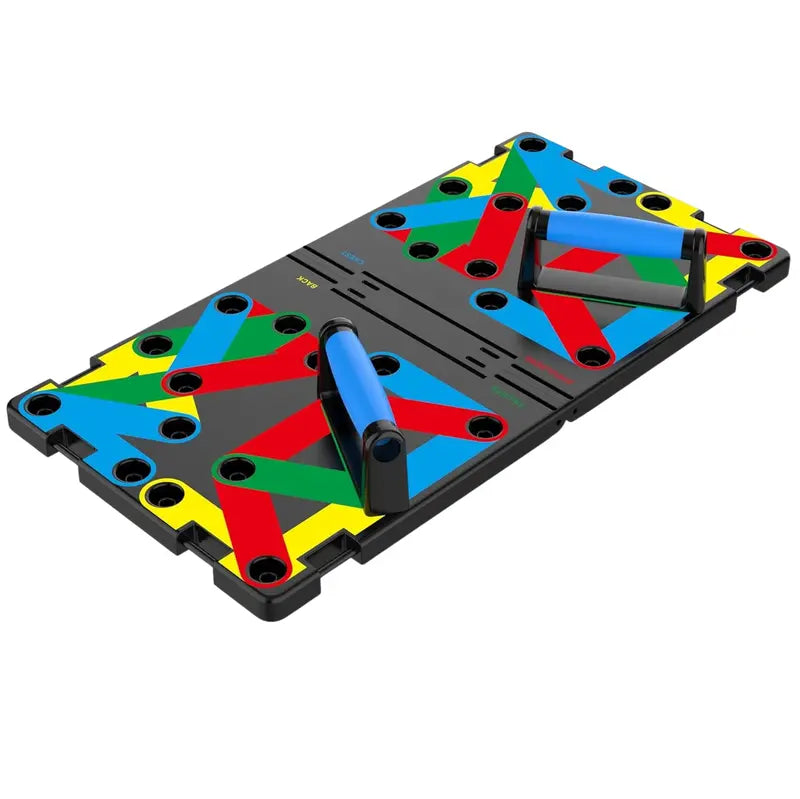 Color-Coded Adjustable Push-Up Board for Multi-Angle Home Fitness Training