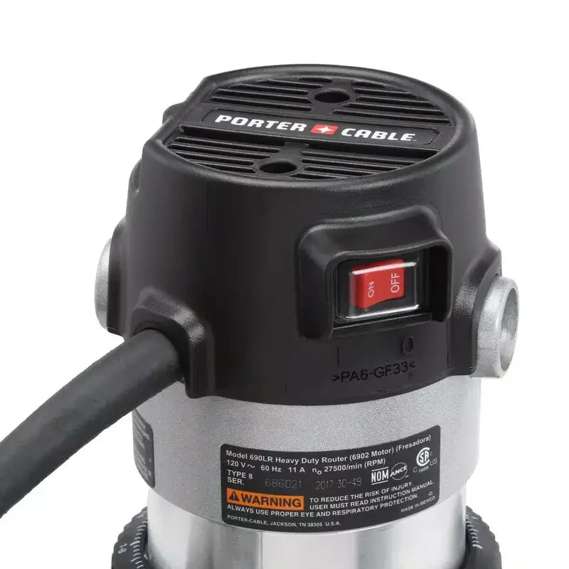 PORTER-CABLE 690LR Fixed-Base Router 11-Amp Precision Woodworking Tool