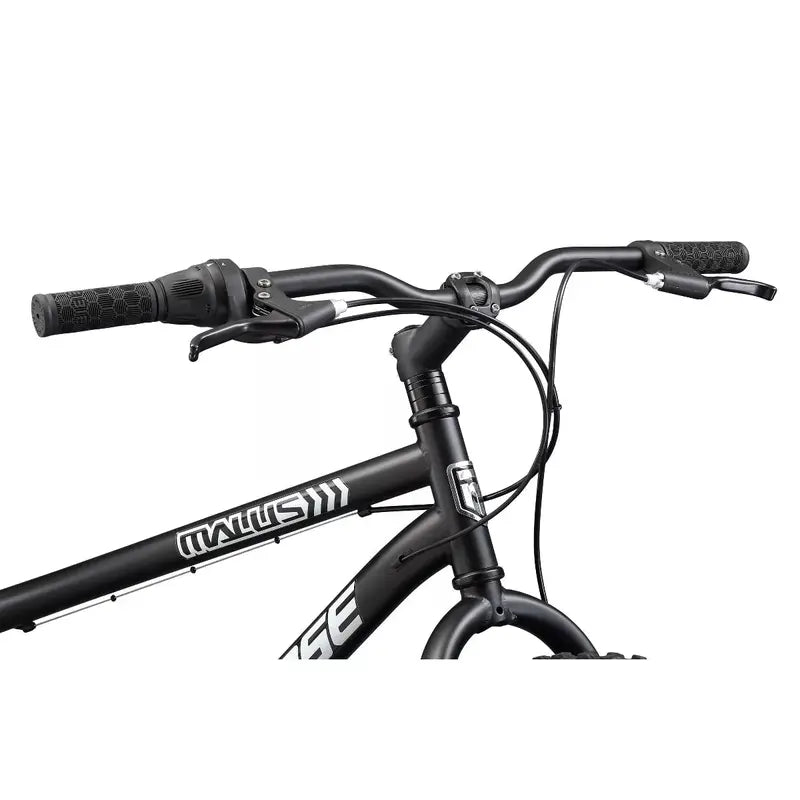 Mongoose Malus 26″ 7-Speed Fat Tire Mountain Bike with Disc Brakes Black, Adult
