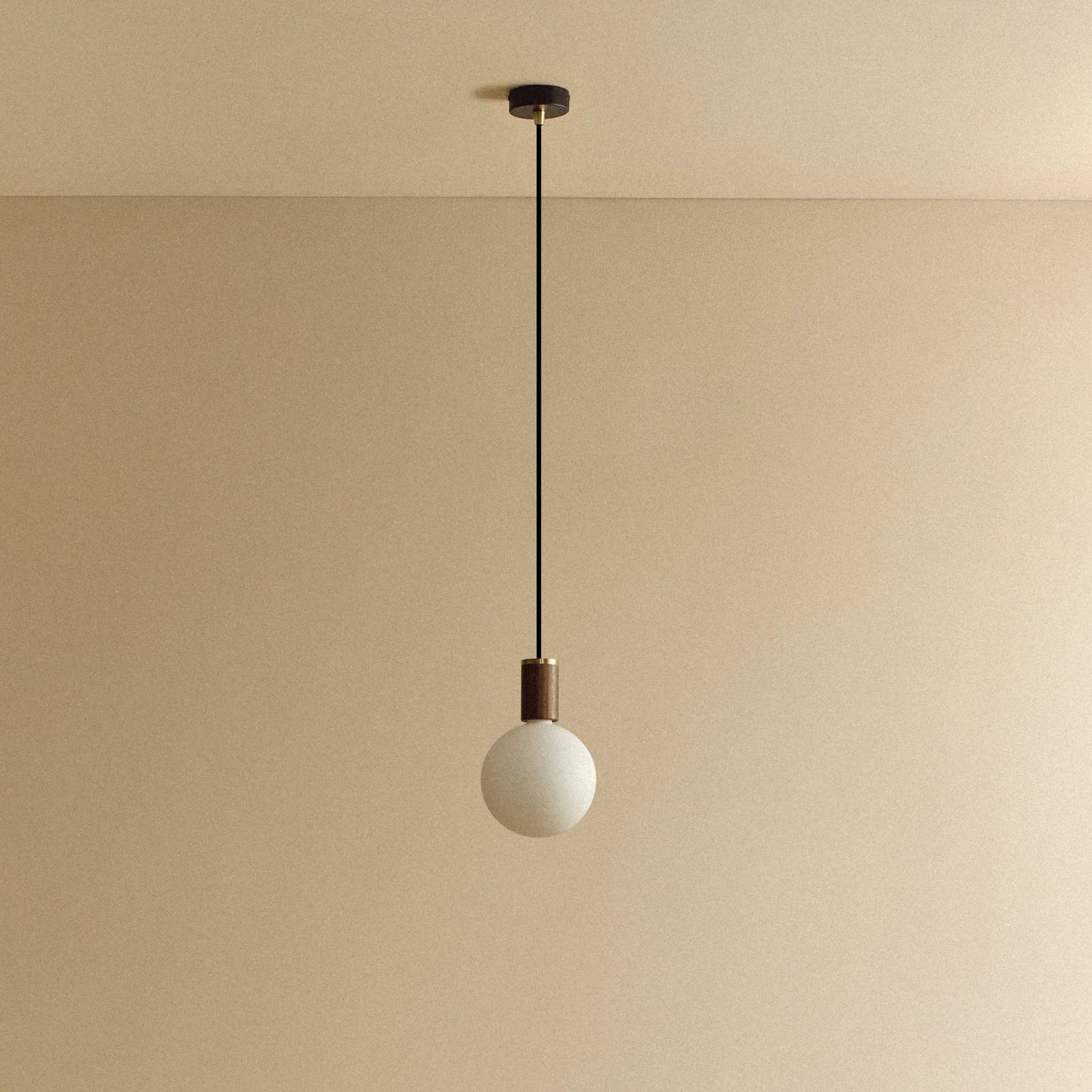 Sphere IV Pendant Light in Walnut