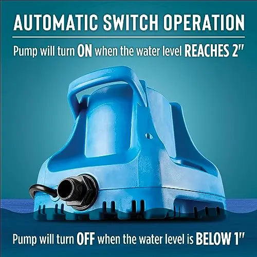 Little Giant 115-Volt, 1/3 HP, 1745 GPH, Automatic, Submersible, Swimming Pool Cover Pump