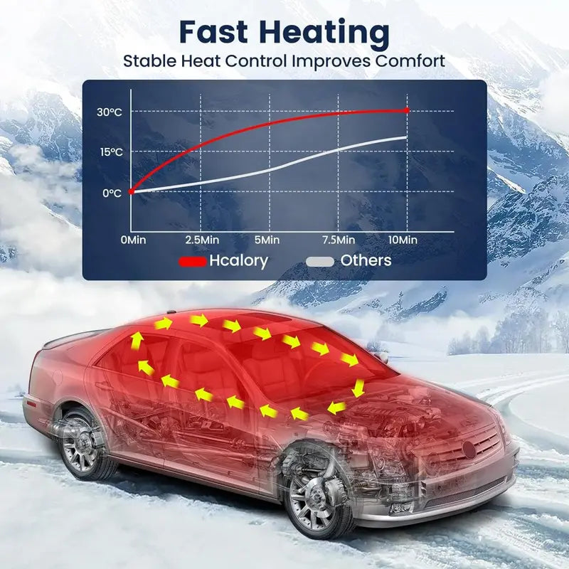 Hcalory 12V Diesel Air Heater 5KW-8KW with LCD & Remote, Black For Cars, RVs, Boats, Trucks