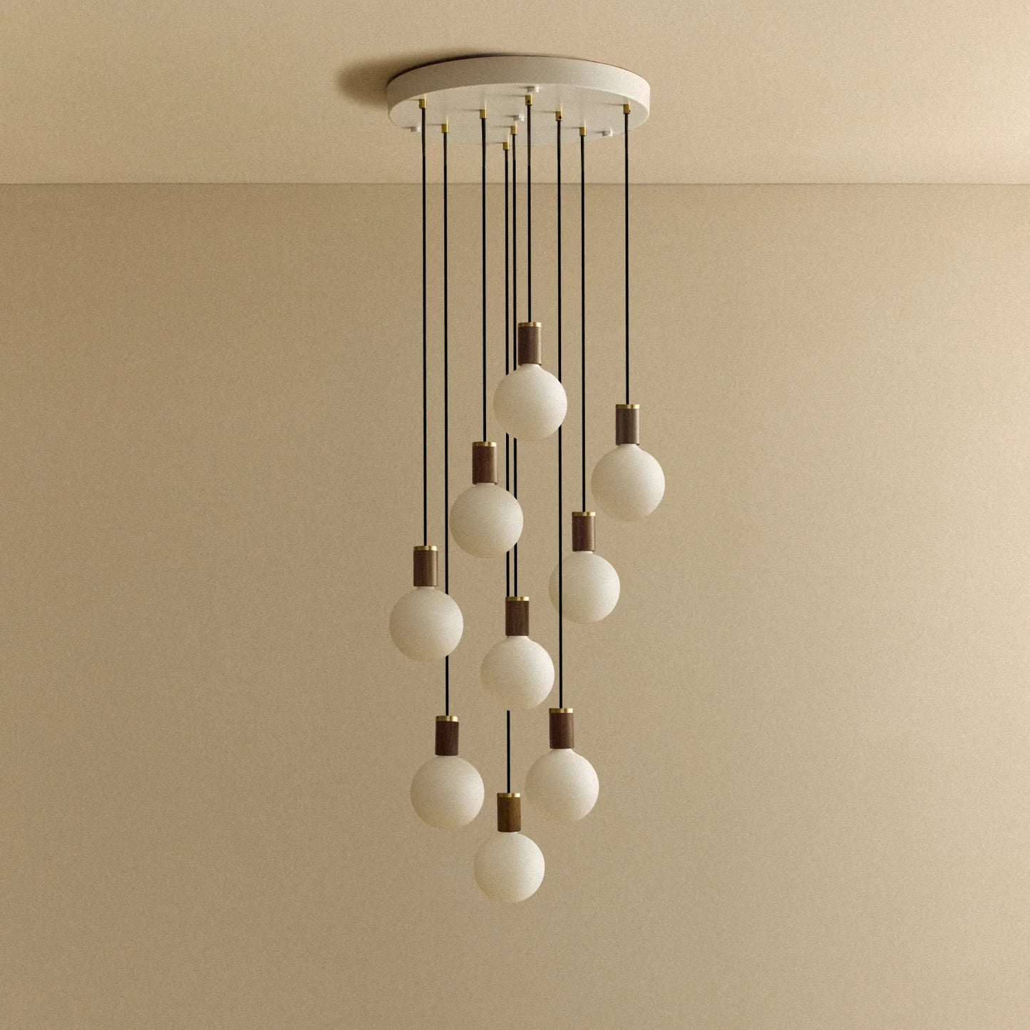 Nine Pendant in Walnut + Sphere IV