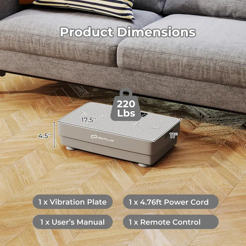 Advanced Vibration Training Machine Gravity-Sensing Platform with Wireless Remote Operation