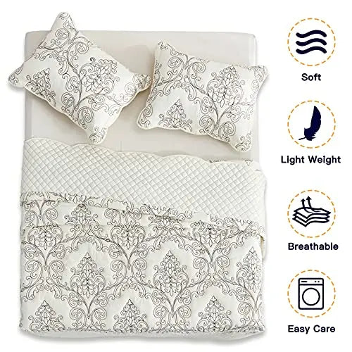 CHIXIN Oversized Bedspread Coverlet Set King Size Lightweight Bedding Cover