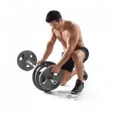 Gold’s Gym Olympic Weight Training Set 300-Pound Complete Kit with Barbell and Collars