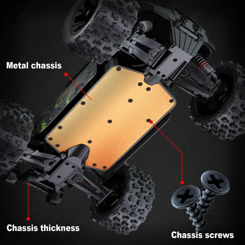 WIAORCHI 1/16 Scale Brushless RTR RC Car 42 mph High-Speed Off-Road Vehicle with Dual Batteries
