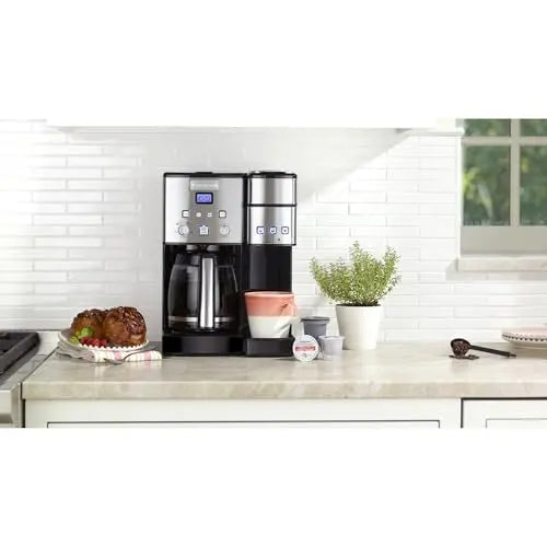 Cuisinart SS-15P1 Single-Serve 12-Cup Coffee Maker Adjustable Brew Sizes (6/8/10 oz), Stainless Steel