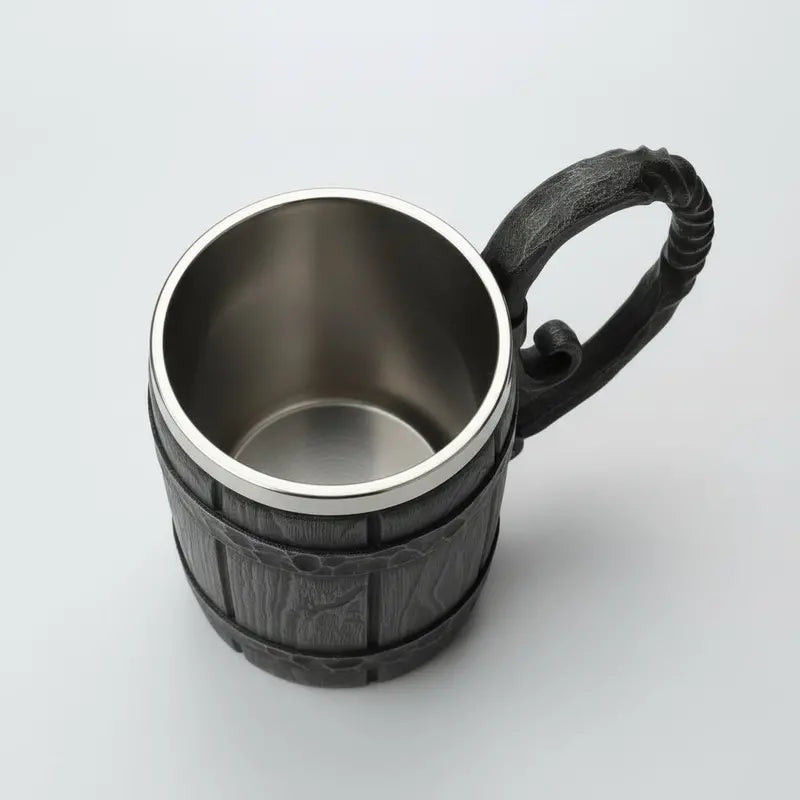 Double-Walled Viking-Inspired Travel Mug 650ml Thermal Drinkware