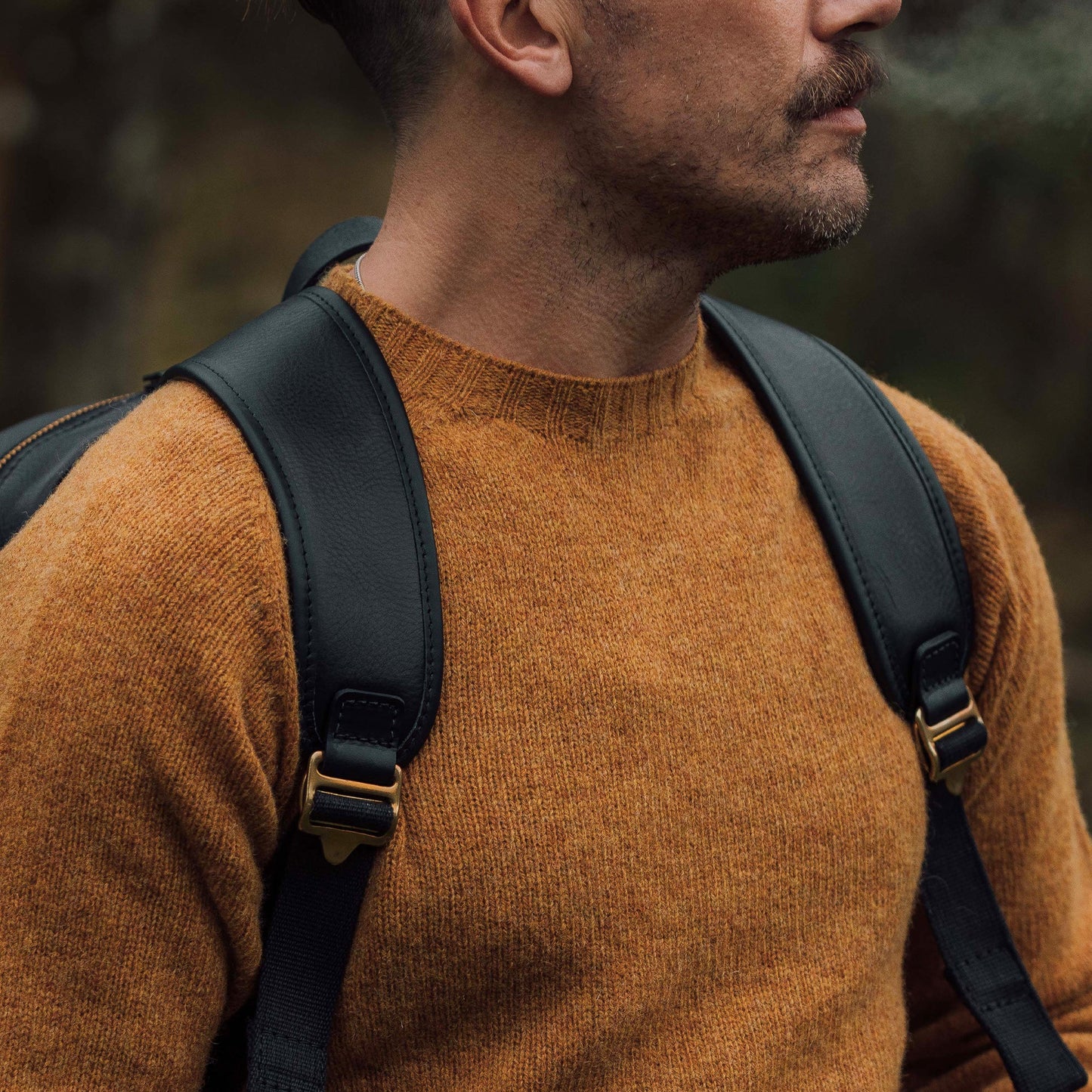 Leather Backpack - Black