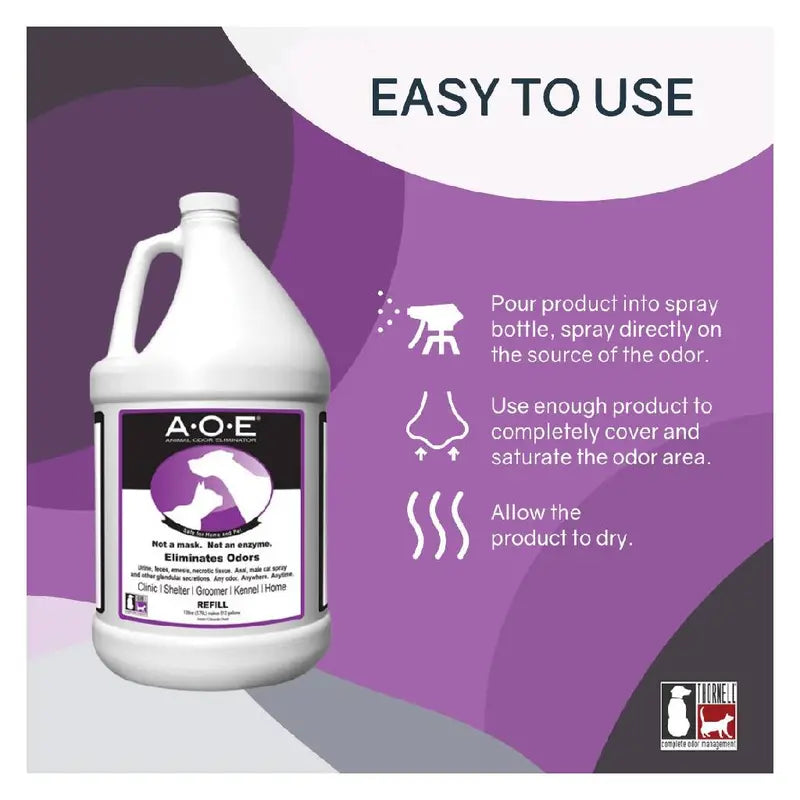 AOE Animal Odor Eliminator Gallon Veterinary-Approved Cedar Scent Deodorizer for Pets & Fabrics
