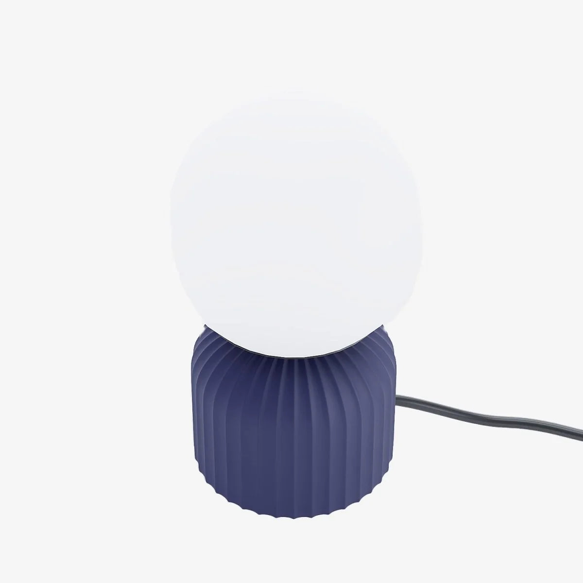 Lampe poser en c ramique et globe en verre