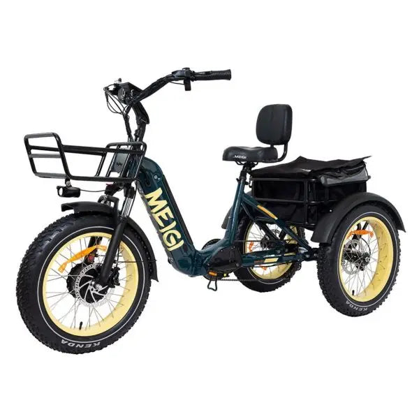 DWMEIGI SILVERADO Foldable Fat-Tire E-Trike 48V/14Ah, 750W Motor, 330 lb Load Capacity, Urban Commuter Design