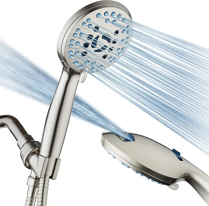 Adjustable Handheld Shower Head Flexible Long Hose, Multi-Setting Spray Modes, Easy-Mount Bracket