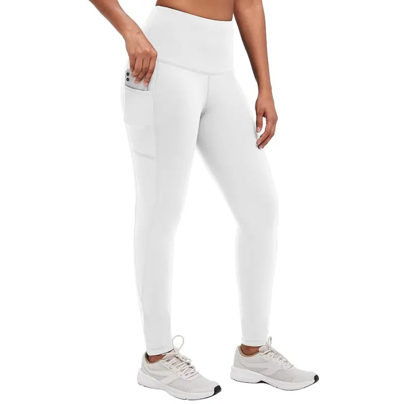 High-Waisted Fleece-Lined Winter Leggings for Women Cozy, Pocket-Equipped Cold-Weather Bottoms