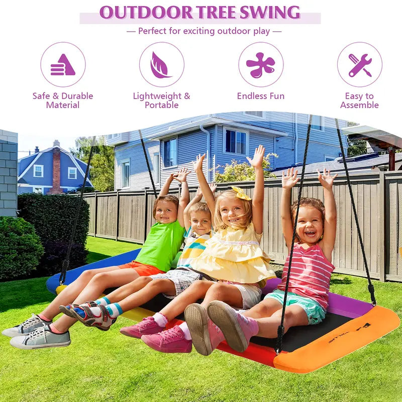 Extra-Large 60-Inch Tree Swing Platform Heavy-Duty 700 lb Capacity for Kids & Adults