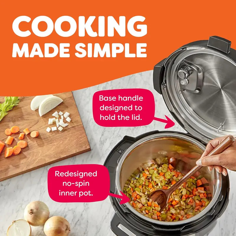 9-in-1 Smart Multicooker — 6-Quart Pressure Cooker, Slow Cooker, Rice Maker, Steamer, Yogurt Maker & More with Recipe App