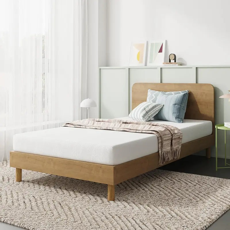 Novilla 12-Inch Gel-Infused Queen Mattress in a Box: Pressure-Relieving Cooling Memory Foam Bed with CertiPUR-US Certification and Breathable White Cover
