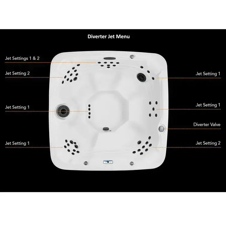 Lifesmart 7-Person Espresso Hot Tub with 65 Jets, Ozonator, and 230V Operation