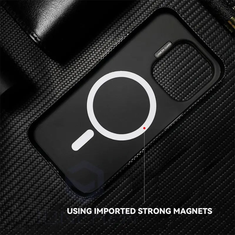 MagSafe-Compatible iPhone Case with Alloy Mount Bracket & 3D Texture Relief