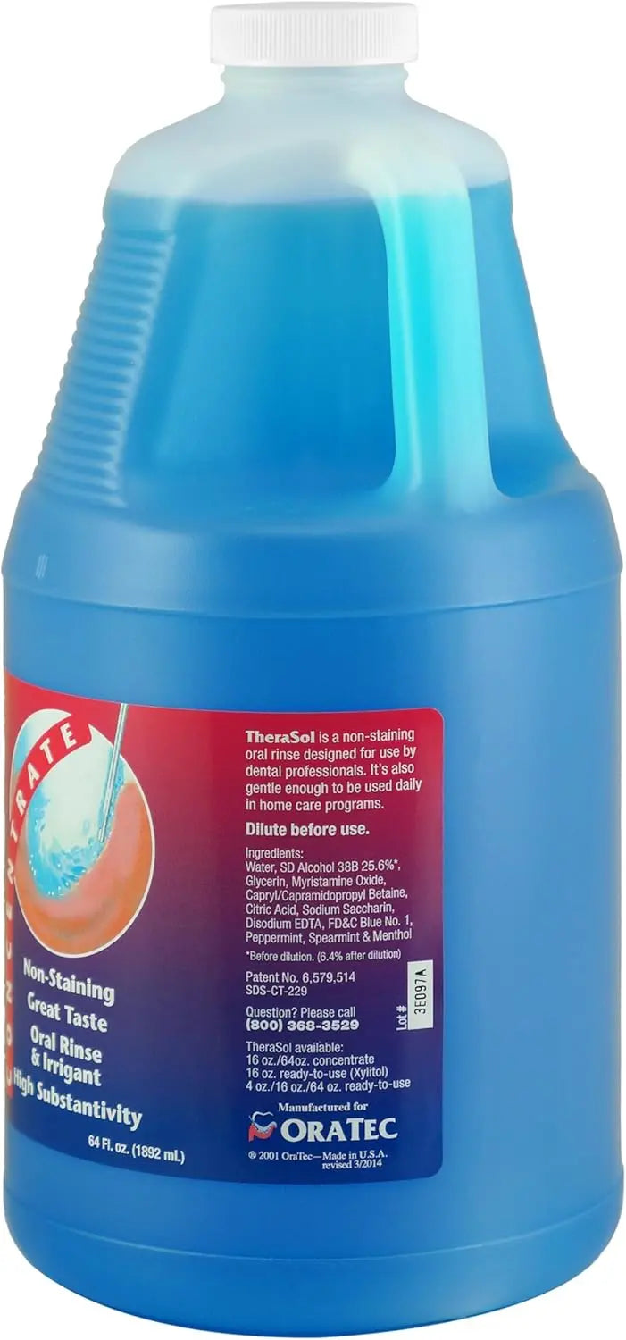 TheraSol 64 oz Non-Staining Antiseptic Mouthwash & Gum Health Oral Care Concentrate