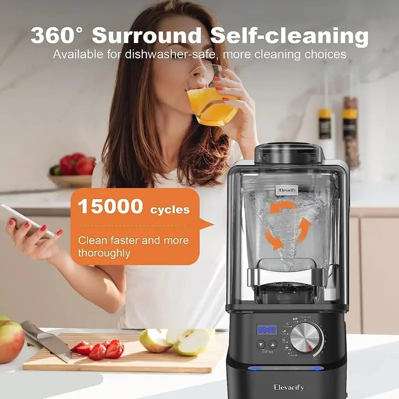 KitchenAid Quiet Professional Vacuum Blender 1500W Commercial-Grade Smoothie Maker with 56-Oz Jar