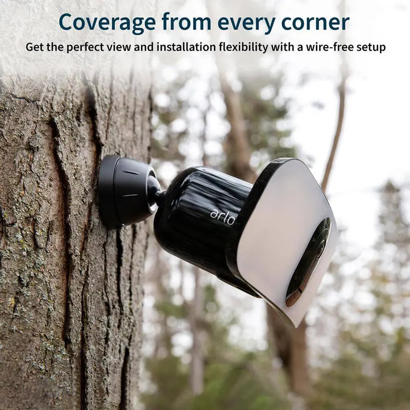Arlo Pro 3 Floodlight Camera Wireless Security 2K Video HDR Color Night Vision 2-Way Audio Black FB1001B-100NAS
