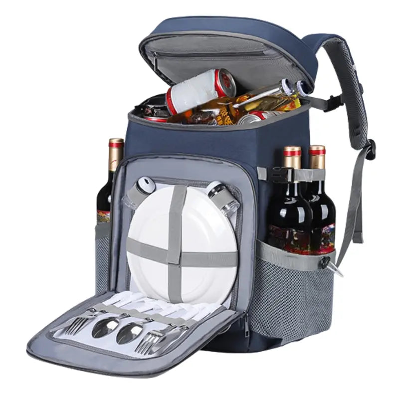 Leak-Proof Insulated Cooler Backpack for Family Picnics and Outdoor Adventures
