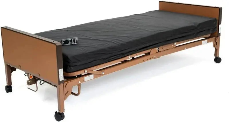 Fully Motorized Hospital Bed with Foam Mattress and Retractable Half Side Rails